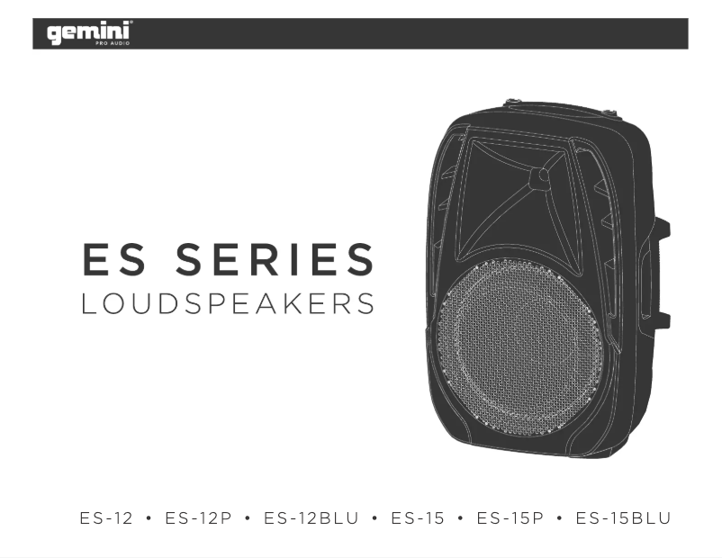 First page image of the manual for ES-12