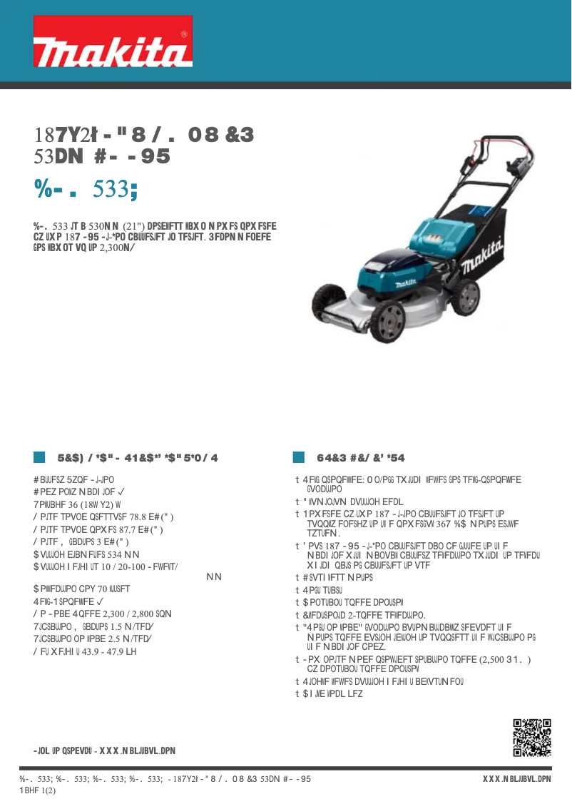 First page image of the manual for DLM533Z