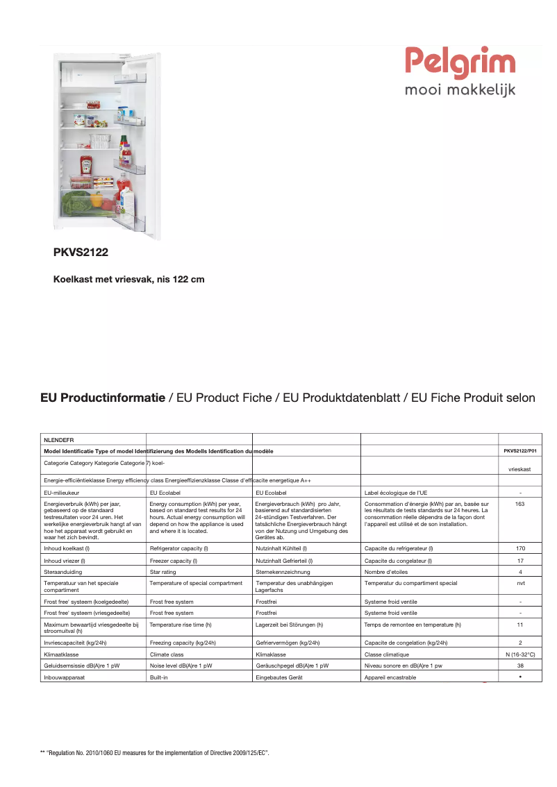 First page image of the manual for PKVS2122