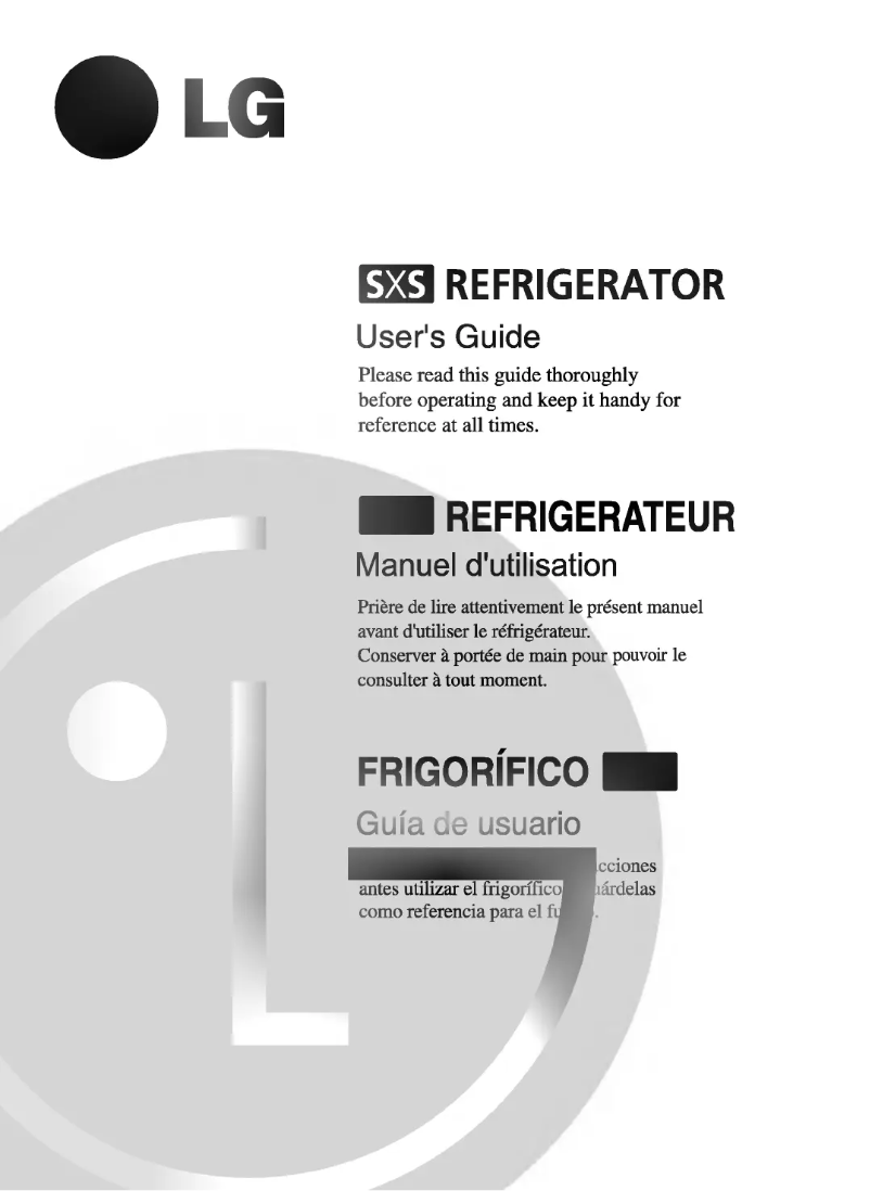 First page image of the manual for GR-B197DLC