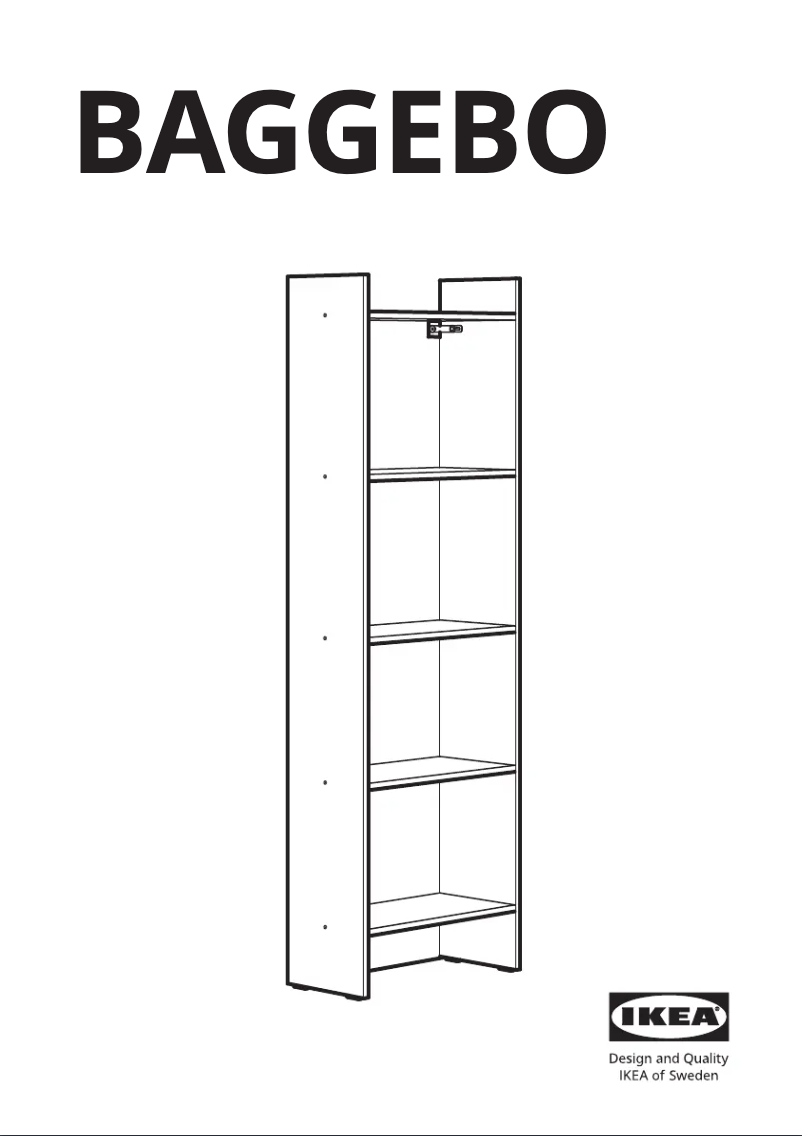 Page 1 of the manual User Manual Ikea BAGGEBO 204.367.13