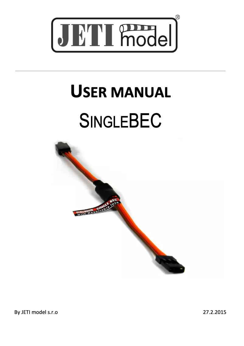 First page image of the manual for J-SB