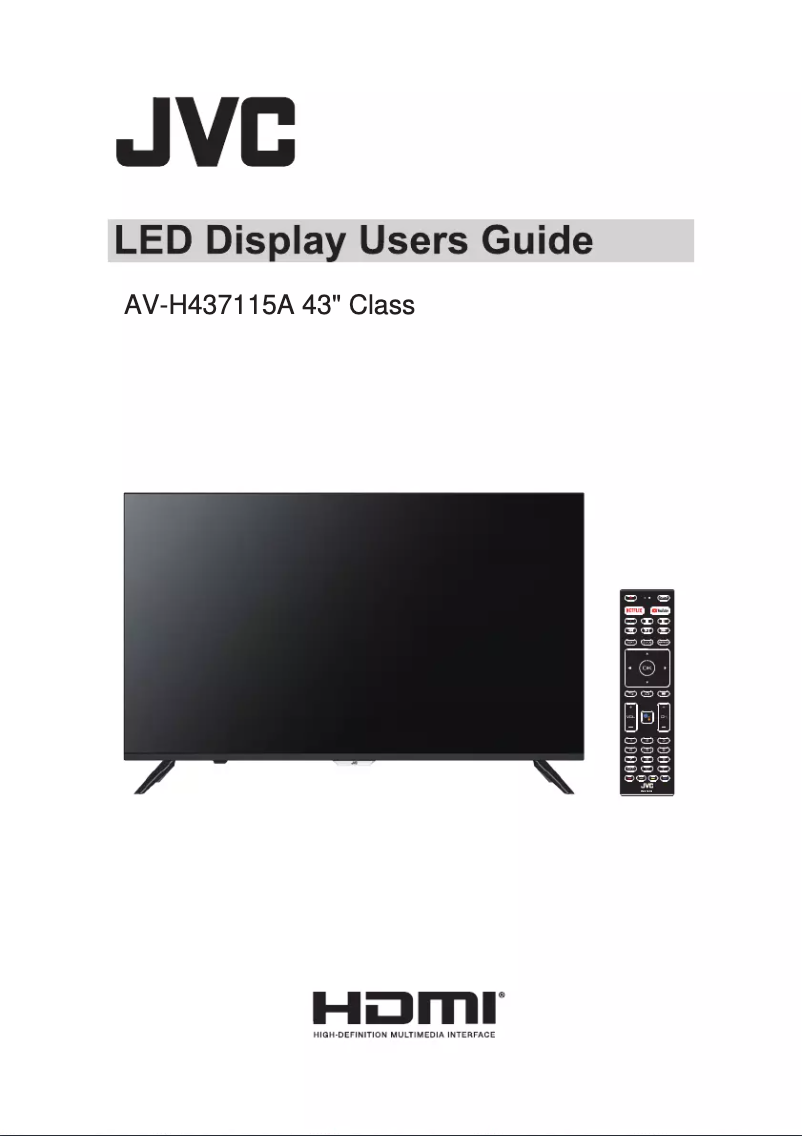 Page 1 of the manual User Manual JVC AV-H437115A