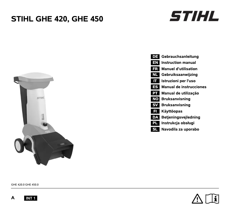Page 1 of the manual User Manual Stihl GHE 420
