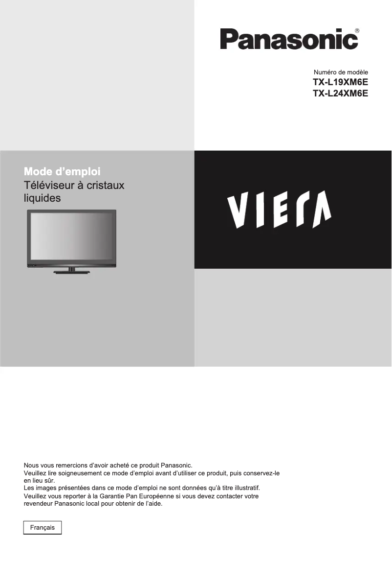 Page 1 of the manual User Manual Panasonic TX-L19XM6