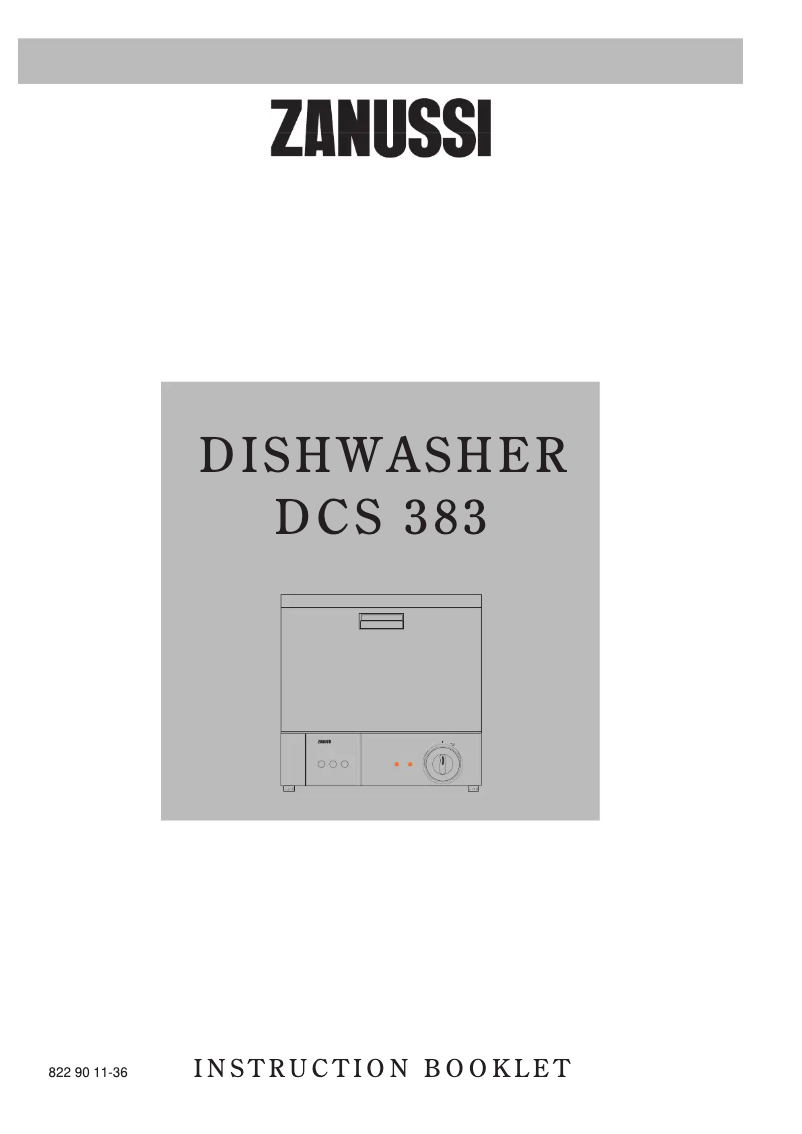 Page 1 of the manual User Manual Zanussi DCS383