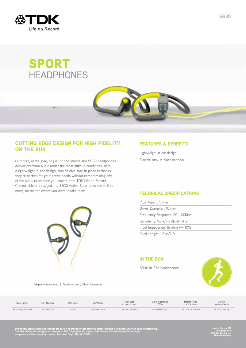 First page image of the manual for SB30