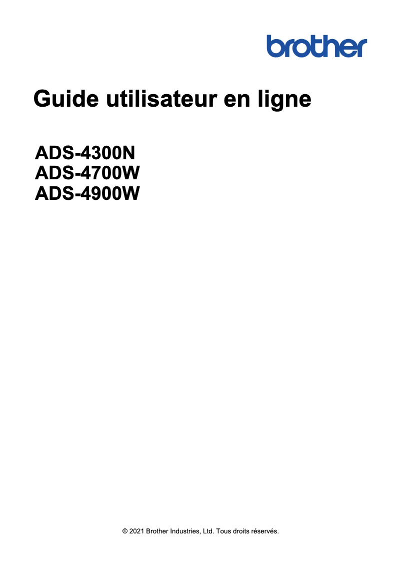 First page image of the manual for ADS-4300N