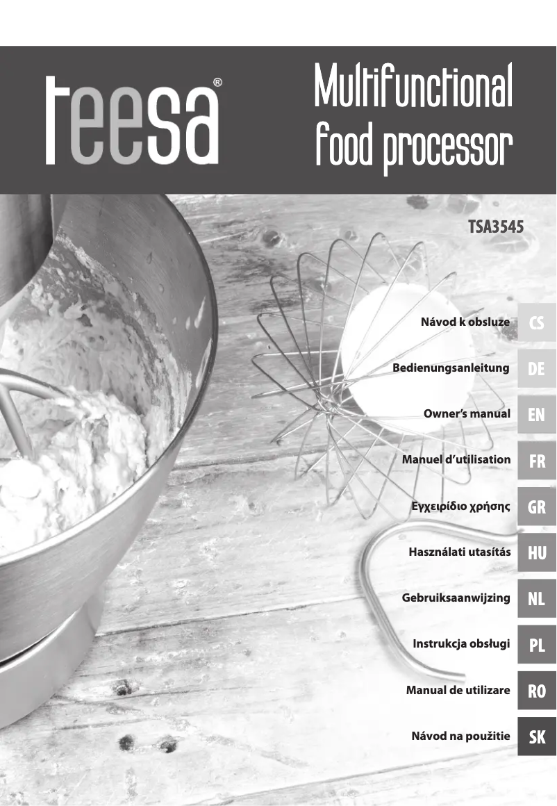 First page image of the manual for TSA3545