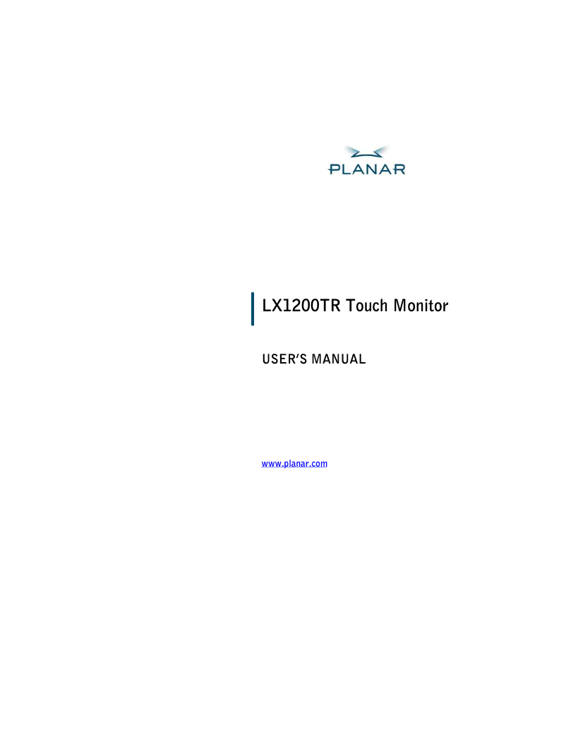 First page image of the manual for LX1200TR