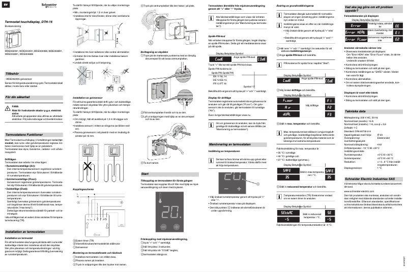 Page 1 of the manual User Manual Schneider DTH-16