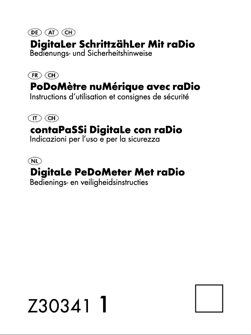First page image of the manual for Z30341
