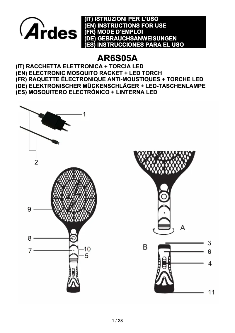 First page image of the manual for AR6S05A