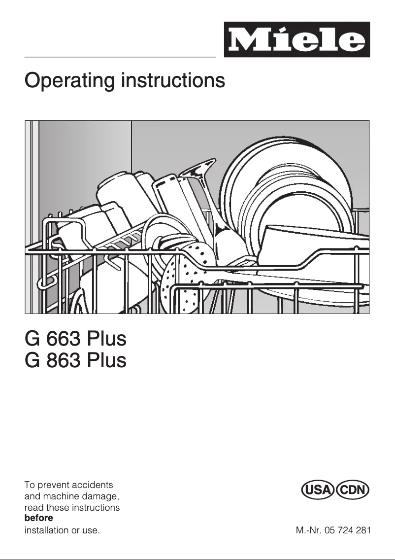 Page 1 of the manual User Manual Miele G663SCVi