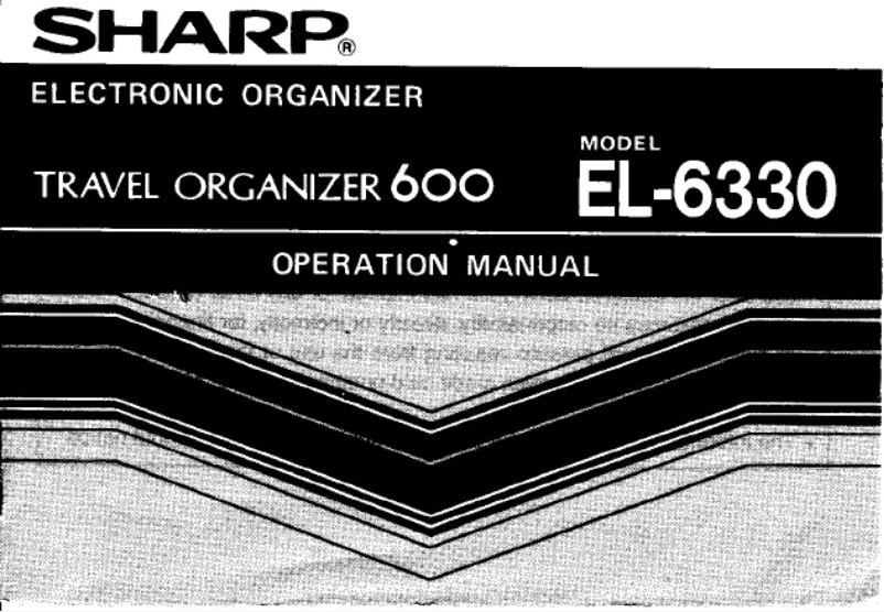 Page 1 of the manual User Manual Sharp EL-6330