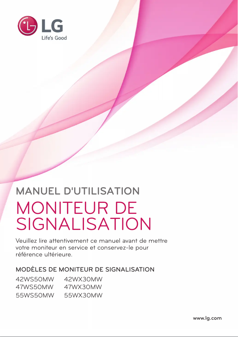 First page image of the manual for 42WX30MW