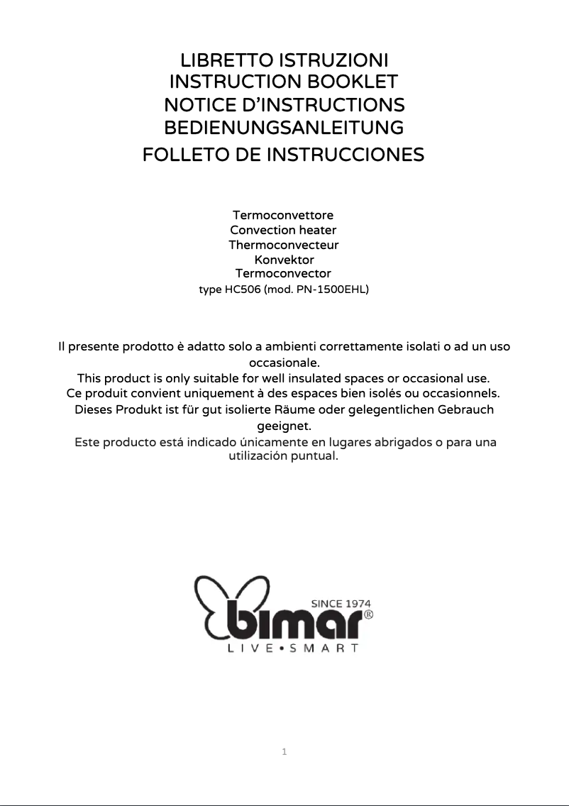 First page image of the manual for HC506