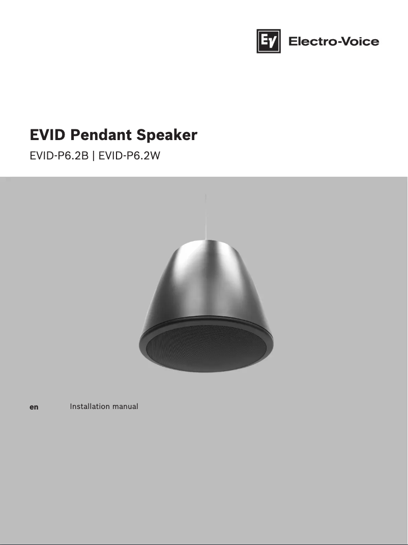 First page image of the manual for EVID‑P6.2B