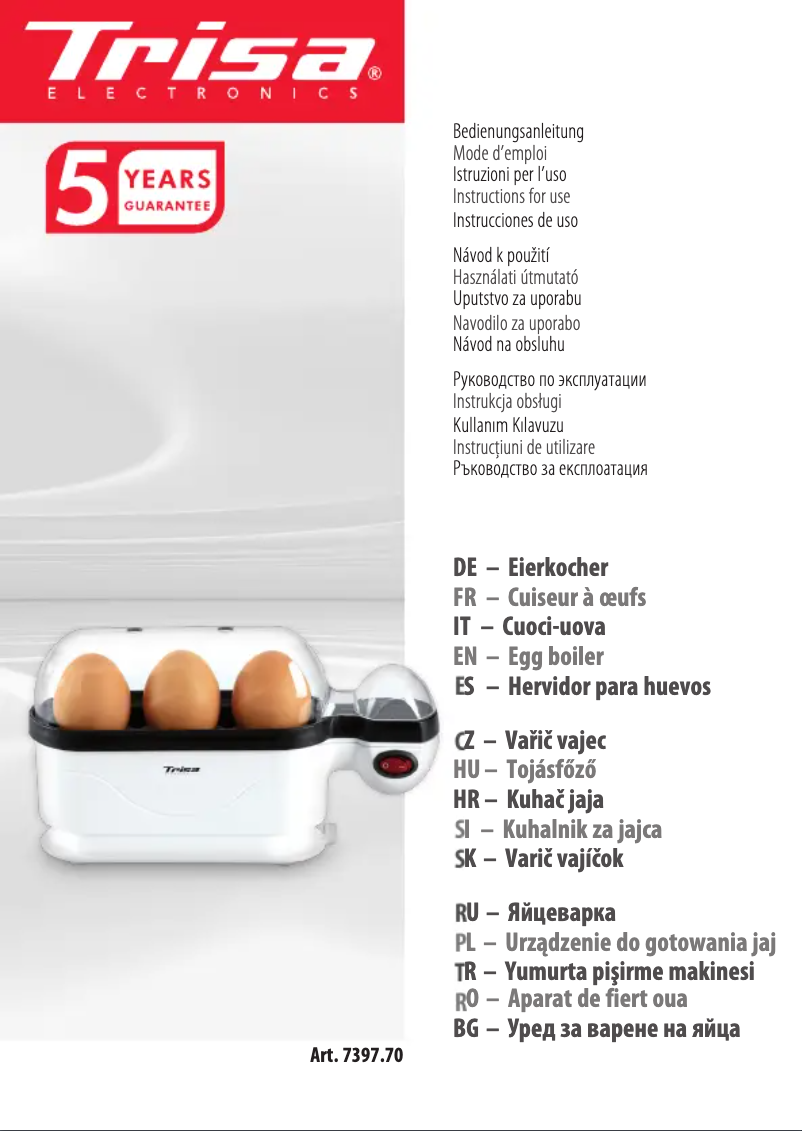 First page image of the manual for Eggolino