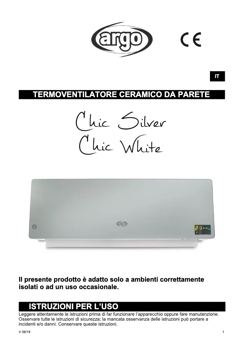 First page image of the manual for Chic