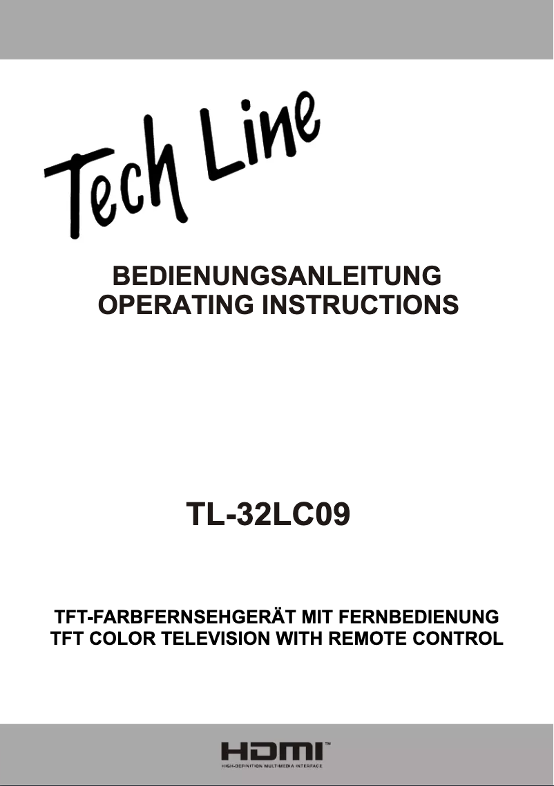 First page image of the manual for TL-32LC09