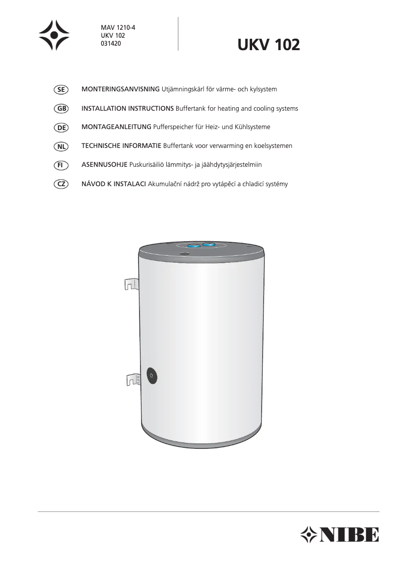 Page 1 de la notice Manuel utilisateur Nibe UKV 500