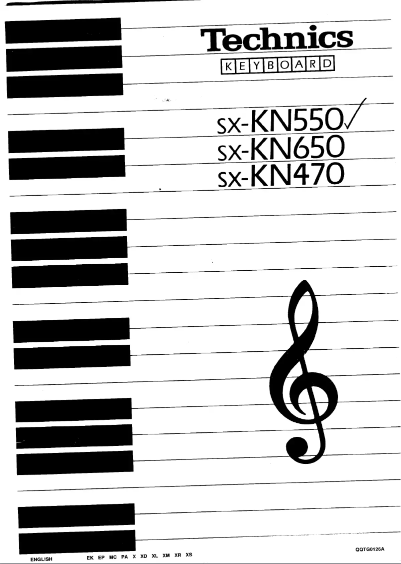 First page image of the manual for SX-KN470