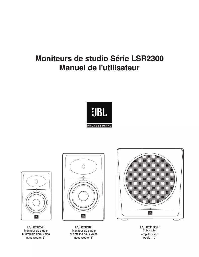 Page 1 of the manual User Manual JBL LSR2325P