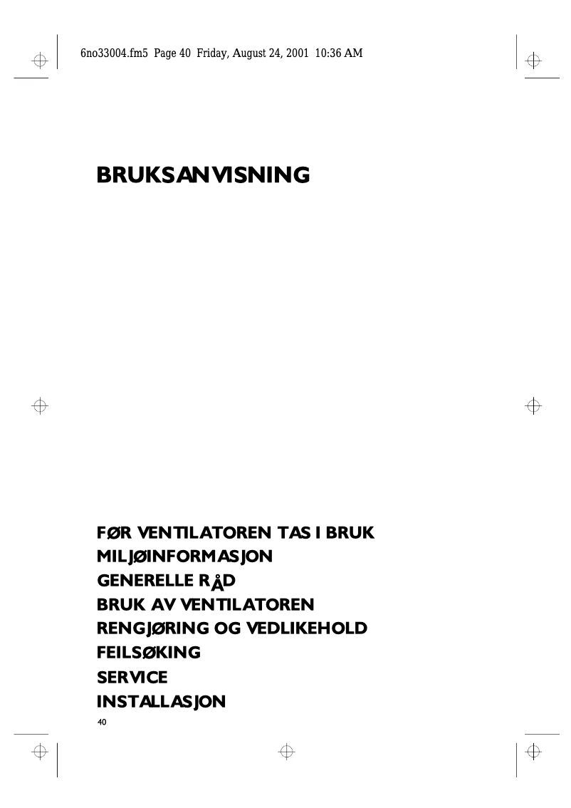 First page image of the manual for SHD 100 W