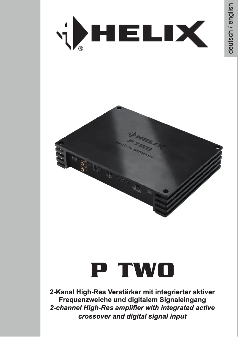 First page image of the manual for P TWO
