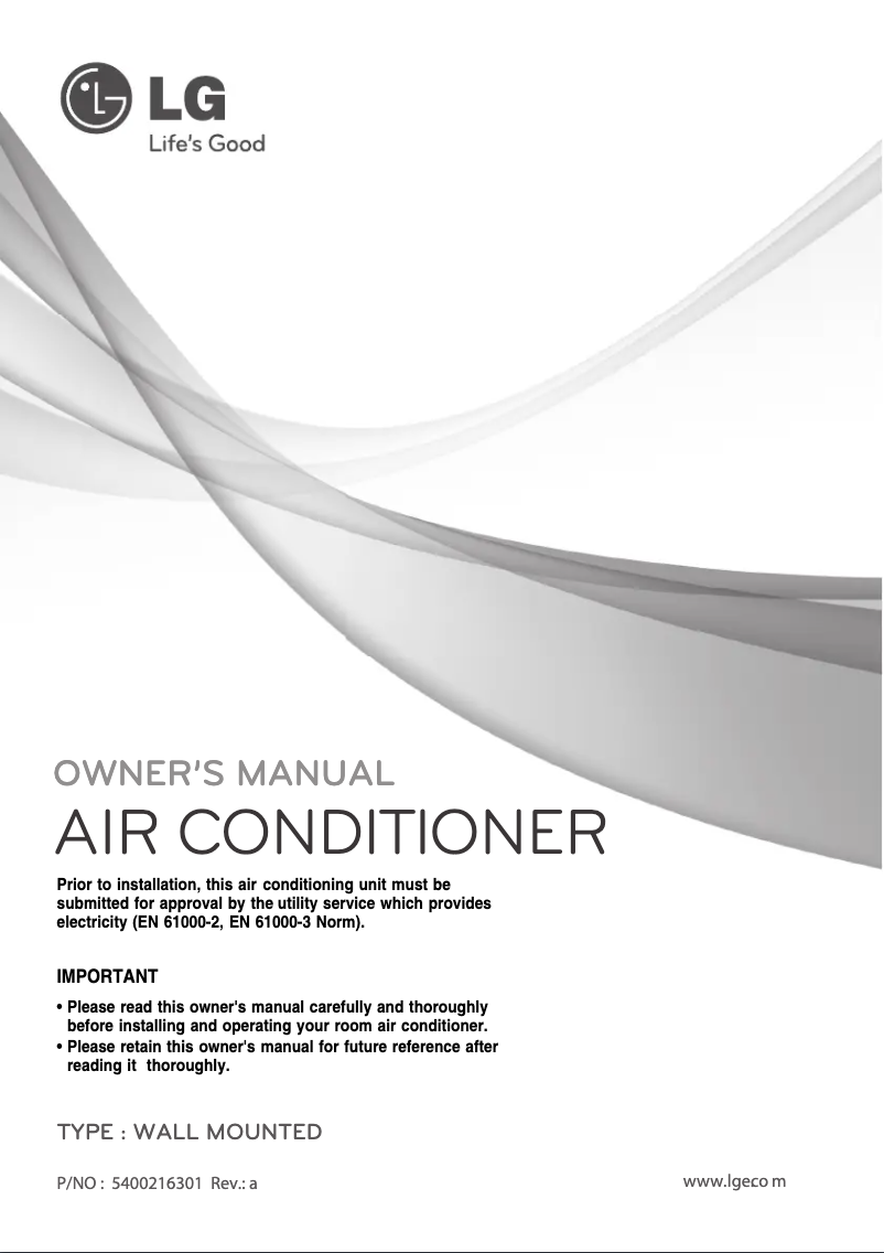 Page 1 of the manual User Manual LG KSNC1865EA3