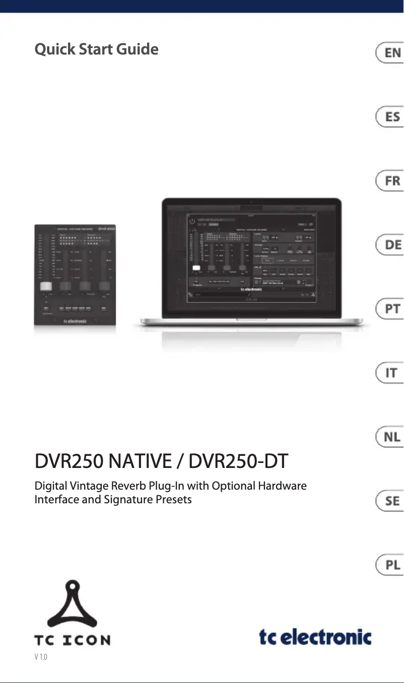 First page image of the manual for DVR 250 Native