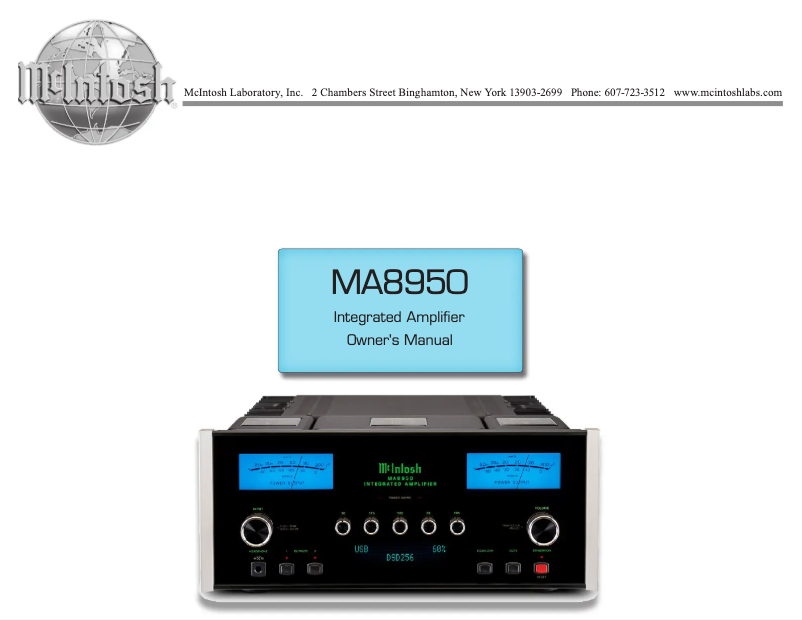 First page image of the manual for MA8950