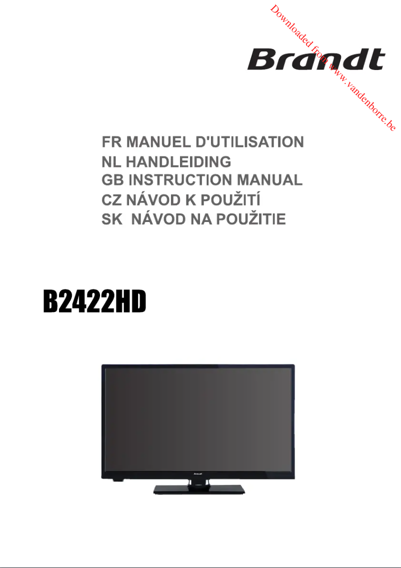 Page 1 of the manual User Manual Brandt B2422HD