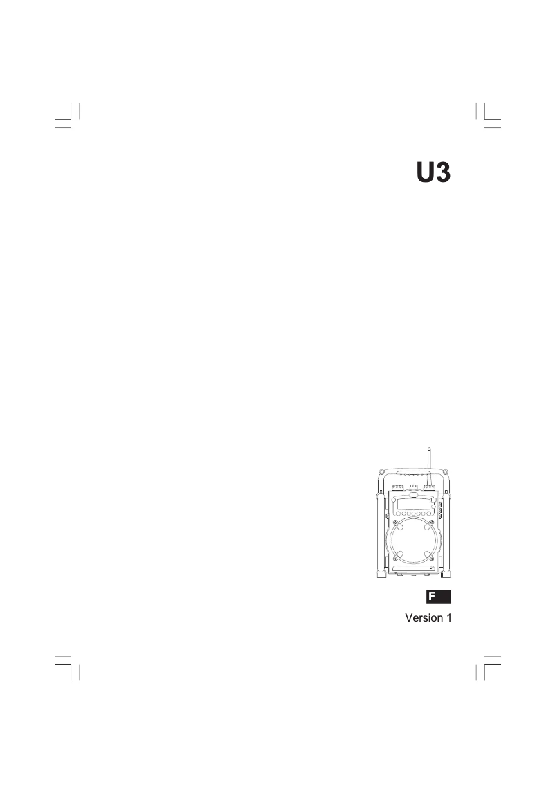 Page 1 of the manual User Manual Sangean U3