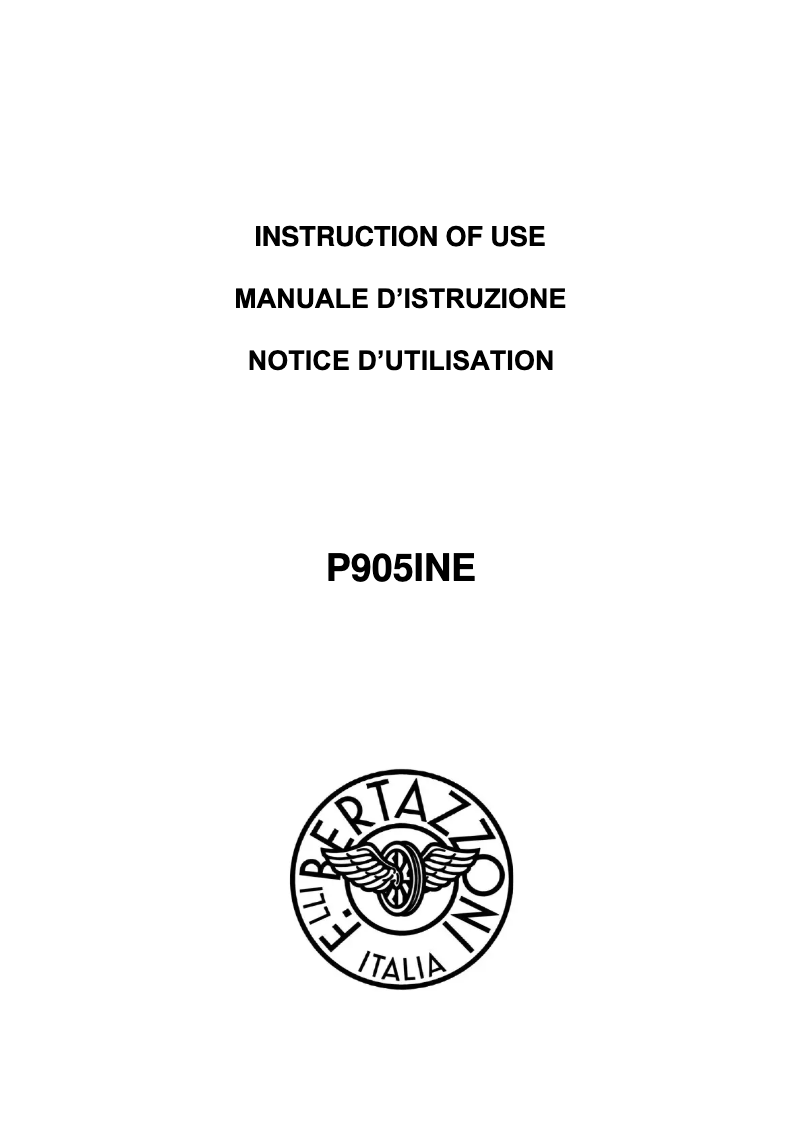 First page image of the manual for P905INE