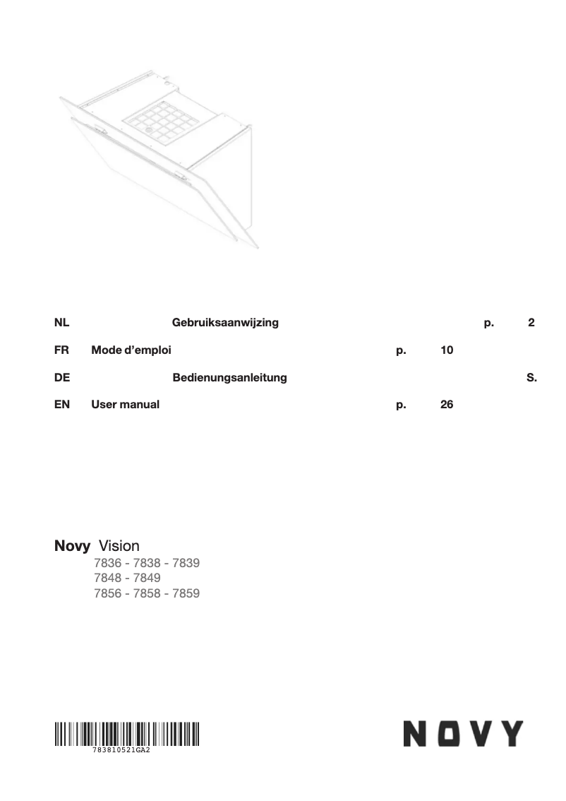 First page image of the manual for Vision 7848