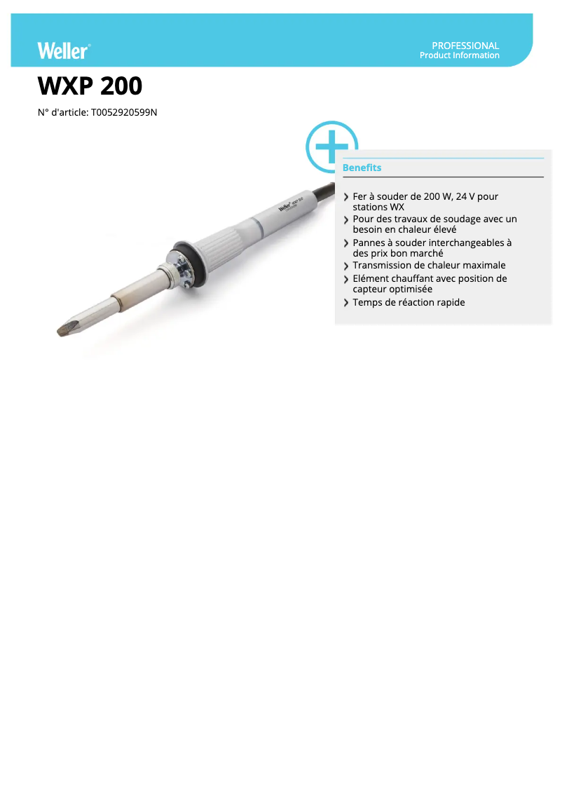 First page image of the manual for WXP 200