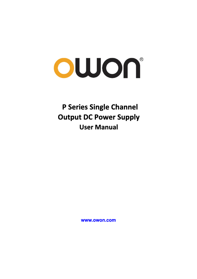 First page image of the manual for P4000