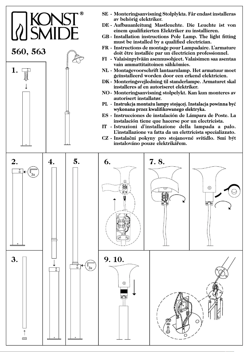 Page 1 of the manual User Manual Konstsmide 560