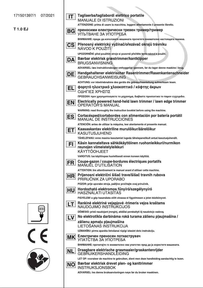 Page 1 of the manual User Manual Stiga GT 110c A