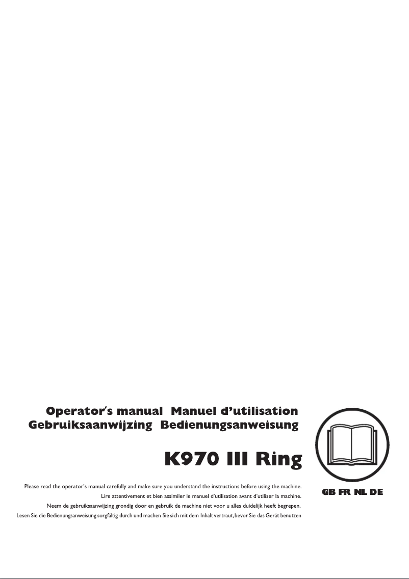 First page image of the manual for K970 III Ring