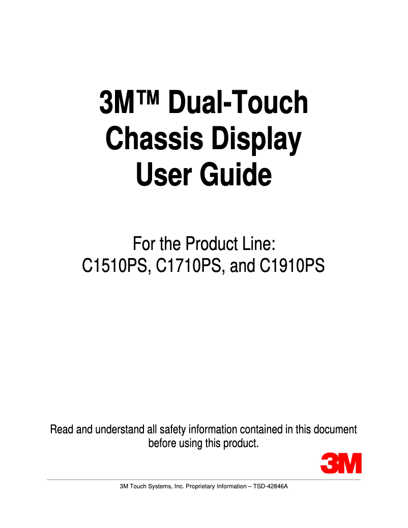 First page image of the manual for C1910PS
