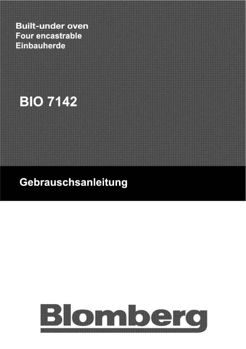First page image of the manual for BIO 7142