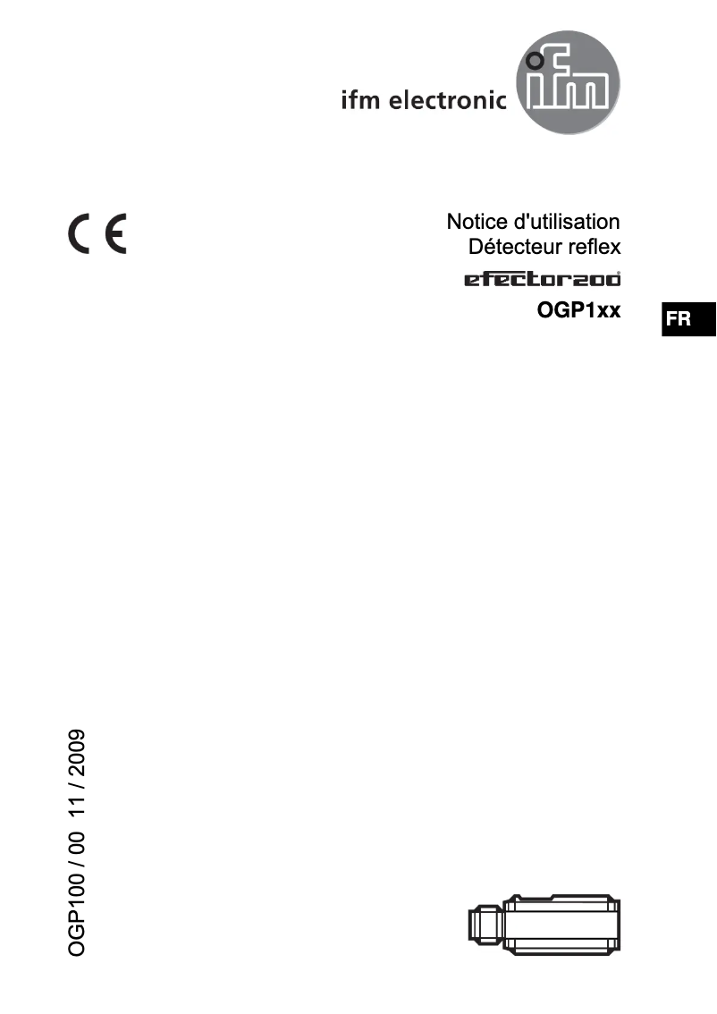 Page 1 of the manual User Manual IFM OGP103