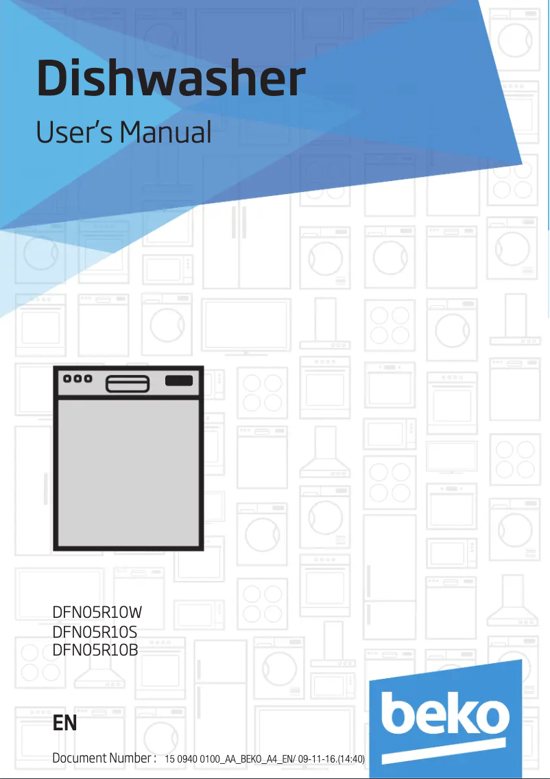 Page 1 of the manual User Manual Beko DFN 05R10