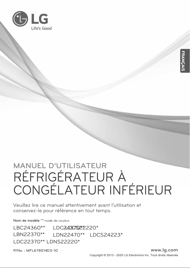 Page 1 of the manual User Manual LG LDNS22220S