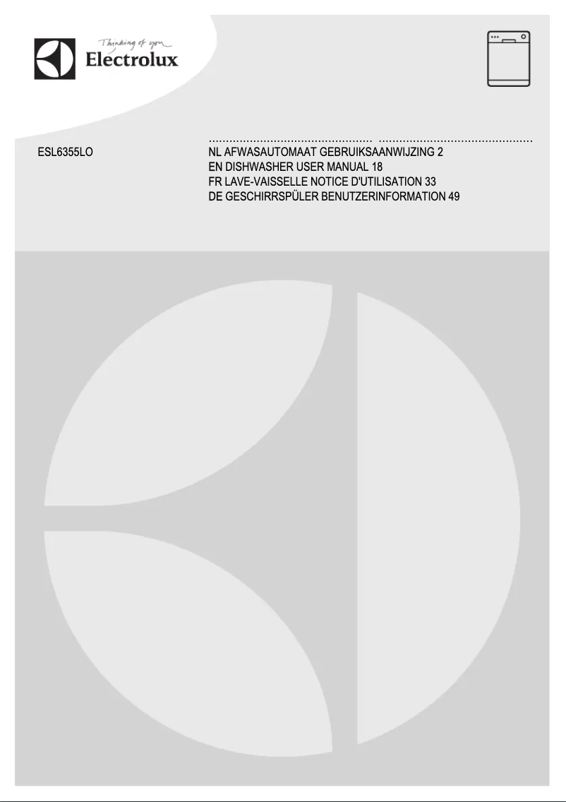Page 1 of the manual User Manual Electrolux ESL6355LO