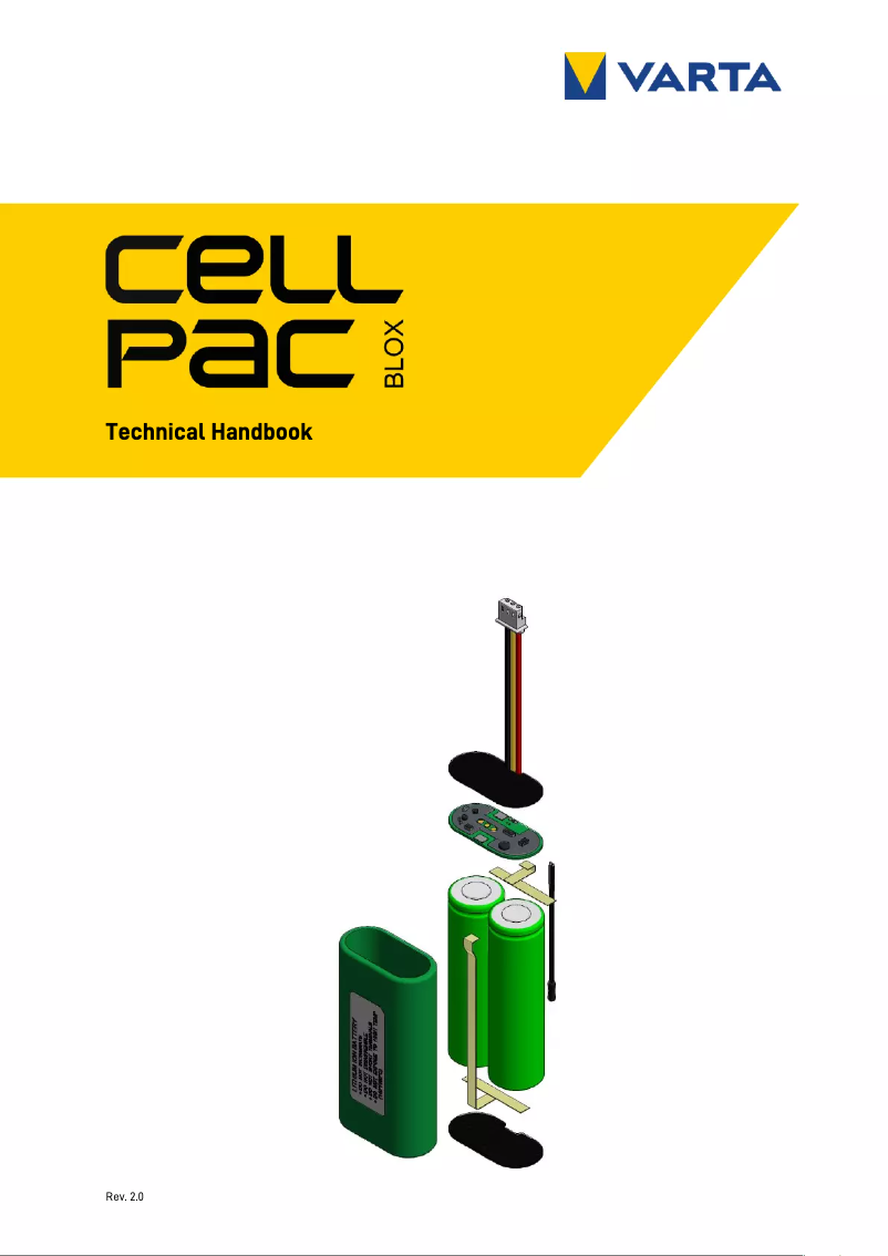 First page image of the manual for CellPac BLOX