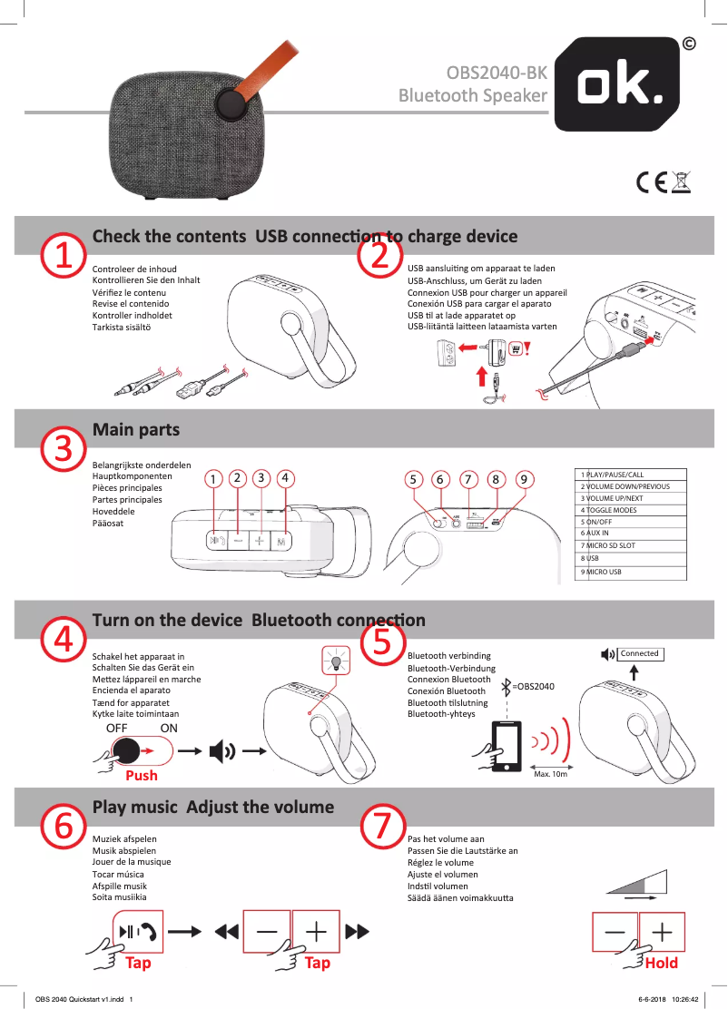 First page image of the manual for OBS2040-BK